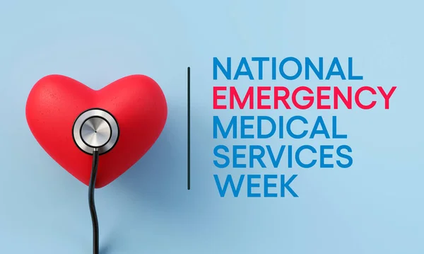 Semana Servicios Médicos Emergencia Observada Cada Año Mayo Para Apreciar — Foto de Stock