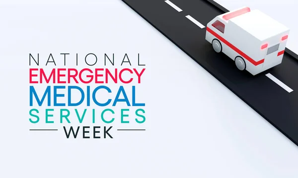 Semana Servicios Médicos Emergencia Observada Cada Año Mayo Para Apreciar — Foto de Stock