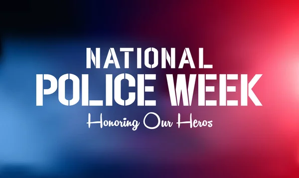 National Police Week Npw Est Célébrée Chaque Année Mai Aux — Image vectorielle