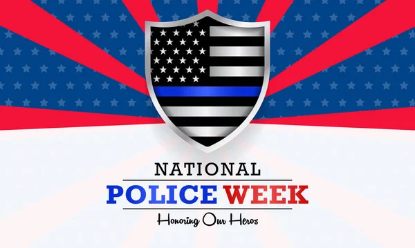 Неделя Национальной Полиции Npw Отмечается Каждый Год Мае Соединенных Штатах — стоковый вектор