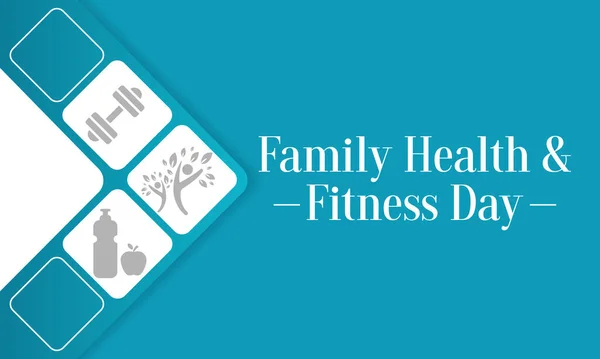 Ημέρα Της Οικογενειακής Υγείας Και Της Φυσικής Κατάστασης Παρατηρείται Κάθε — Διανυσματικό Αρχείο