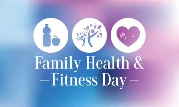 Ημέρα Της Οικογενειακής Υγείας Και Της Φυσικής Κατάστασης Παρατηρείται Κάθε — Διανυσματικό Αρχείο