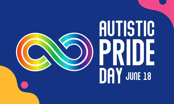 День Автизму Англ Autistic Pride Day Свято Гордості Людей Аутизмом — стоковий вектор
