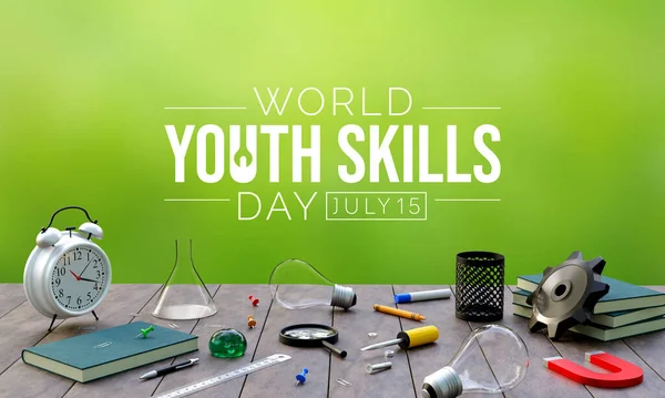 Всемирный День Молодежных Навыков Wysd Отмечается Каждый Год Июля Целью — стоковое фото