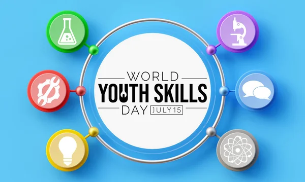 Всемирный День Молодежных Навыков Wysd Отмечается Каждый Год Июля Целью — стоковое фото