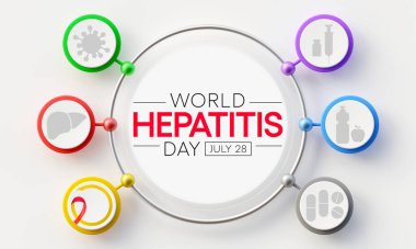 World Hepatitis day is observed every year on July 28, When the liver is inflamed or damaged, its function can be affected and certain medical conditions can cause hepatitis. 3D Rendering