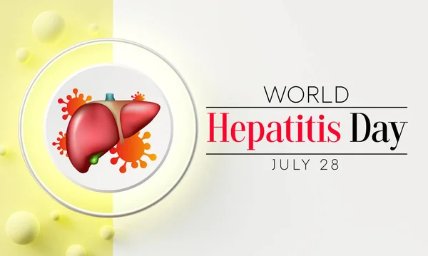 World Hepatitis Day Observed Every Year July Liver Inflamed Damaged — Zdjęcie stockowe