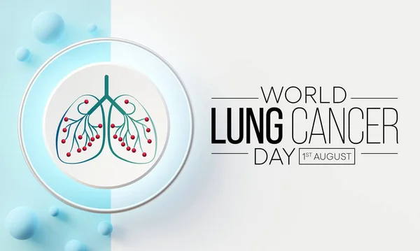 World Lung Cancer Day Observed Every Year August Cancer Starts — Zdjęcie stockowe