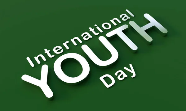 Hari Pemuda Internasional Diperingati Setiap Tahun Pada Agustus Tujuan Dari — Stok Foto