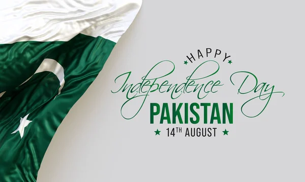 Pakistan Independence day is observed every year on August 14, It marks the anniversary of the partition of the subcontinent into two countries, India and Pakistan. 3D Rendering