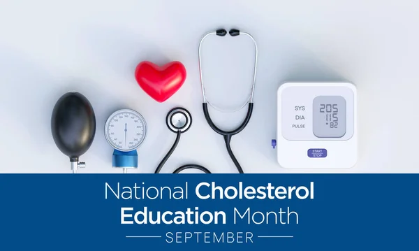 Mes Nacional Educación Del Colesterol Observa Cada Año Durante Septiembre — Foto de Stock