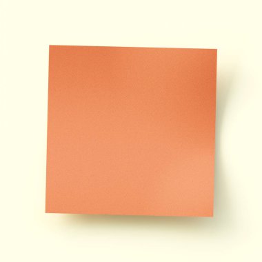 Bej arkaplanda izole edilmiş boş yapışkan notların 3B görüntülenmesi.