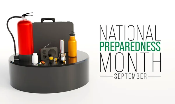 National Preparedness Month Npm Observed Each Year September Raise Awareness — Stock Photo, Image