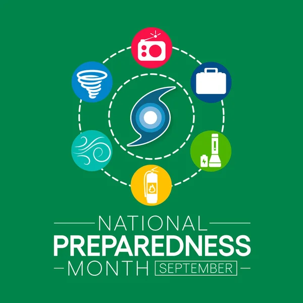 National Preparedness Month Npm Observed Each Year September Raise Awareness — Stock Vector
