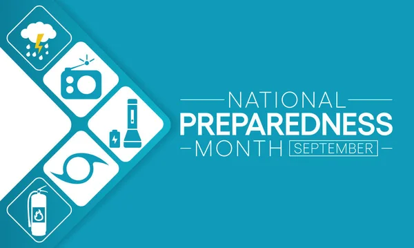 Der National Preparedness Monat Npm Wird Jedes Jahr September Begangen — Stockvektor