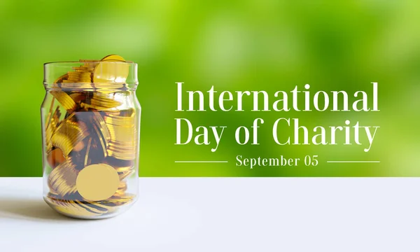 Mezinárodní Den Charity Pozorován Každý Rok Září Hlavním Účelem Tohoto — Stock fotografie