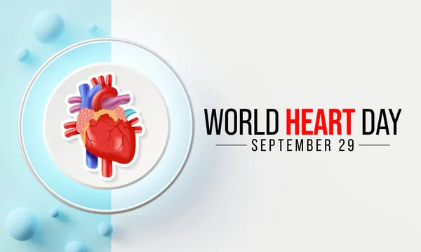 Światowy Dzień Serca Obchodzony Jest Roku Września Aby Podkreślić Działania — Zdjęcie stockowe