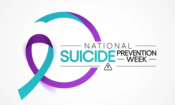 Semana Nacional Prevención Del Suicidio Observa Cada Año Durante Mes — Vector de stock