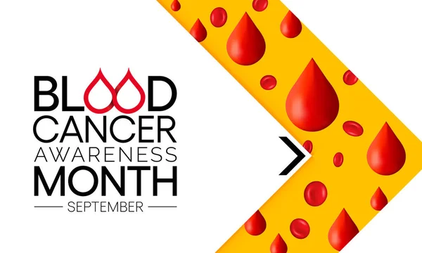 Blodcancer Medvetenhet Månad Observeras Varje September För Att Öka Medvetenheten — Stock vektor