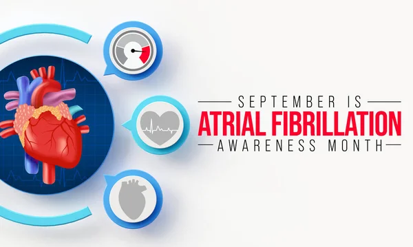 Atrial Fibrillation (AFIB) Awareness Month is observed every year in September, it is a heart condition that causes an irregular and often abnormally fast heart rate. 3D Rendering