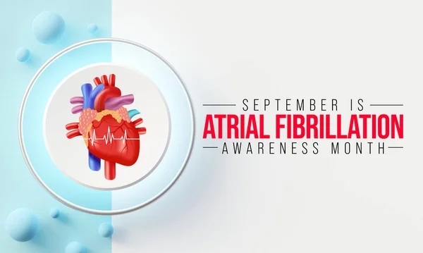 Atrial Fibrillation (AFIB) Awareness Month is observed every year in September, it is a heart condition that causes an irregular and often abnormally fast heart rate. 3D Rendering