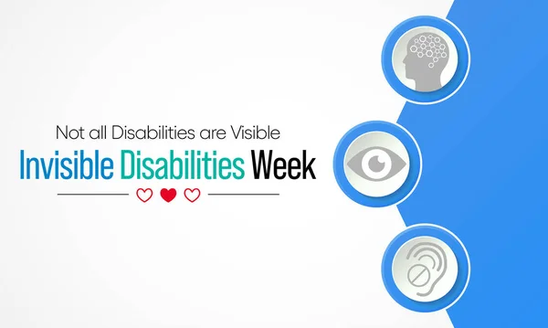 Tydzień Niewidzialnych Niepełnosprawnych Obchodzony Jest Roku Październiku Znany Również Jako — Wektor stockowy