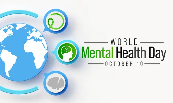 World Mental Health Day Observed Each Year October Mental Illness — Photo