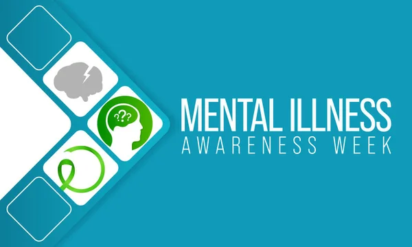 Mental Illness Awareness Week Observed Every Year October Mental Illness — Vector de stock