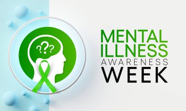 Mental illness awareness week is observed every year in October, it is a health problem that significantly affects how a person feels, thinks, behaves, and interacts with people. 3D Rendering