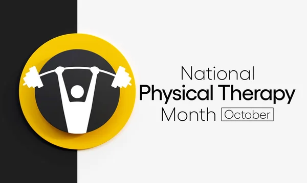 Physical Therapy Month Observed Every Year October Also Known Physiotherapy — Foto Stock