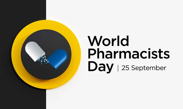 World Pharmacists day is observed every year on 25 September, The day focuses on the importance of pharmacists, and it honors how much they impact our health and well-being. 3D Rendering