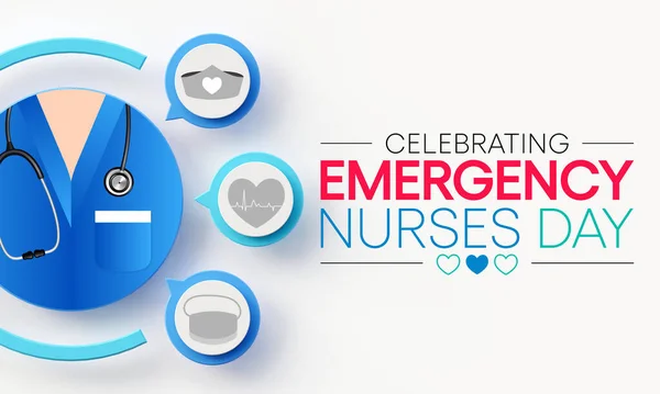 Emergency Nurses Day Observed Every Year October Nurses Treat Patients — Stockfoto