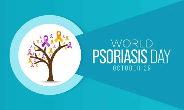 Journée Mondiale Psoriasis Est Observée Chaque Année Octobre Est Une — Image vectorielle