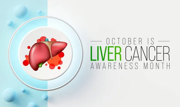 Liver Cancer Awareness Month Observed Every Year October Cancer Can — Zdjęcie stockowe