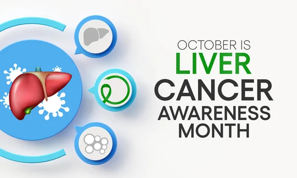 Liver Cancer Awareness Month Observed Every Year October Cancer Can — Zdjęcie stockowe