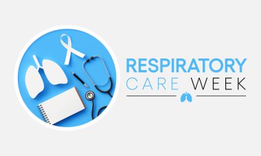 Respiratory care week is observed every year in October to raise awareness for improving lung health. 3D Rendering