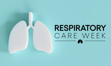 Respiratory care week is observed every year in October to raise awareness for improving lung health. 3D Rendering