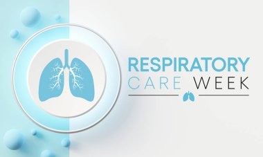 Respiratory care week is observed every year in October to raise awareness for improving lung health. 3D Rendering