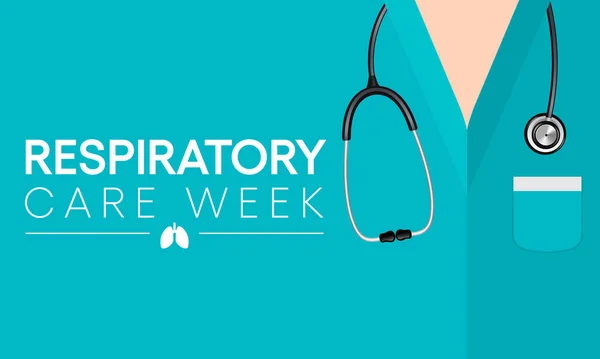 Respiratory Care Week Observed Every Year October Raise Awareness Improving — 스톡 벡터