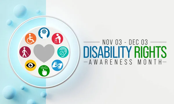 Disability Rights awareness month is observed every year from November 3 to December 3. 3D Rendering