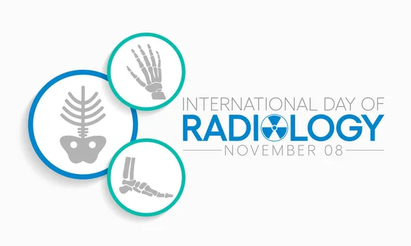 Dia Internacional Radiologia Observado Todos Anos Novembro Disciplina Médica Que — Vetor de Stock