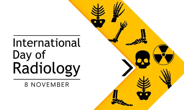 Dia Internacional Radiologia Observado Todos Anos Novembro Disciplina Médica Que — Vetor de Stock