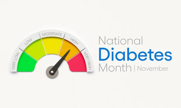 Mese Nazionale Del Diabete Osservato Ogni Anno Nel Mese Novembre — Foto Stock