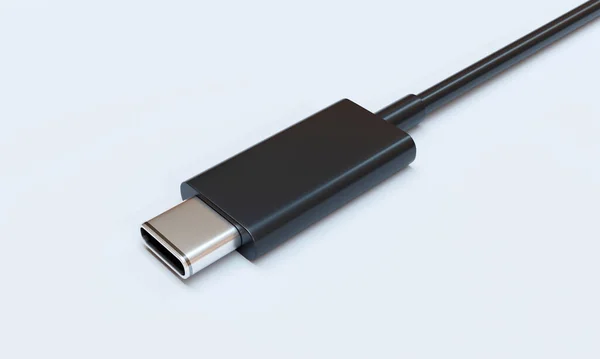 Type Usb Kabel Geïsoleerd Witte Achtergrond Weergave — Stockfoto