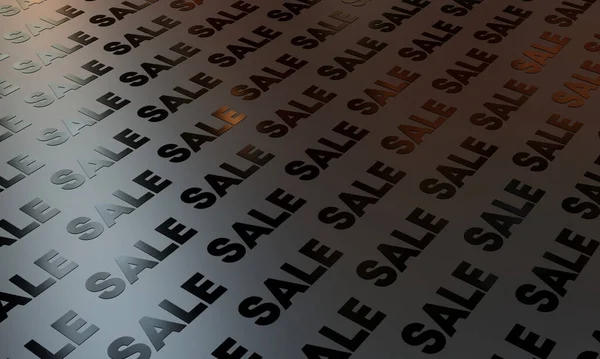 Verkaufshintergrund Mit Glänzender Typografie Auf Dunklem Hintergrund Rendering — Stockfoto