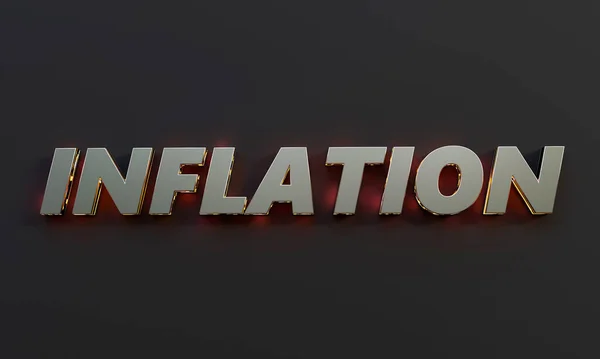 Conceito Arte Inflação Renderização — Fotografia de Stock
