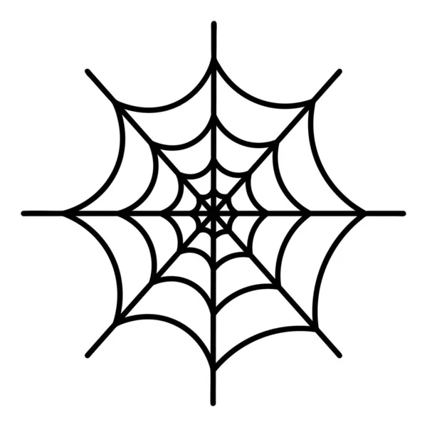 Spiderweb Silhouette Vector Illustration Sticky Victim Trap Intricate Network Hunter — Stock Vector