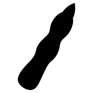 Uzun pençeli cadı parmağı. Siluet. Vektör çizimi. Keskin bir çiviyle bir adamın elinin parçası. İzole edilmiş beyaz arka plan. Kopmuş uzuv. Cadılar Bayramı sembolü Azizler Günü için madalya. Web tasarımı için fikir.