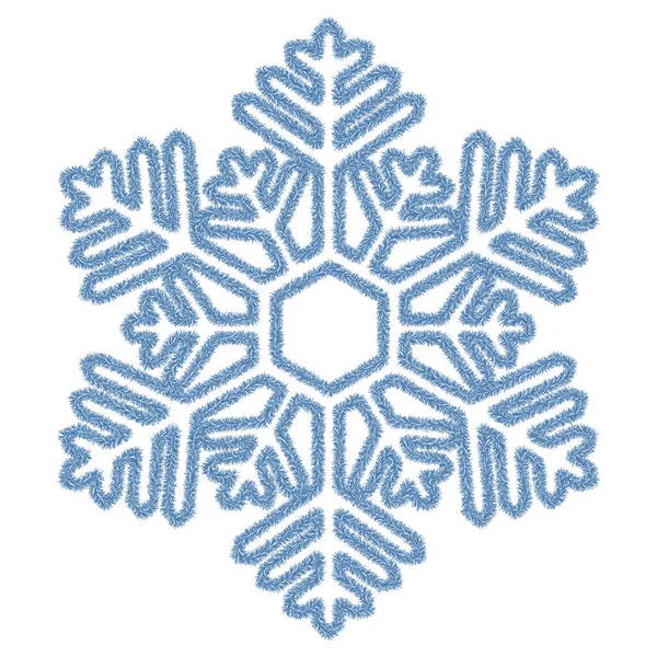 Νιφάδα Χιονιού Τίνσελ Νιφάδα Χιονιού Εορταστικό Στολίδι Εικονογράφηση Ράστερ Ένας — Διανυσματικό Αρχείο