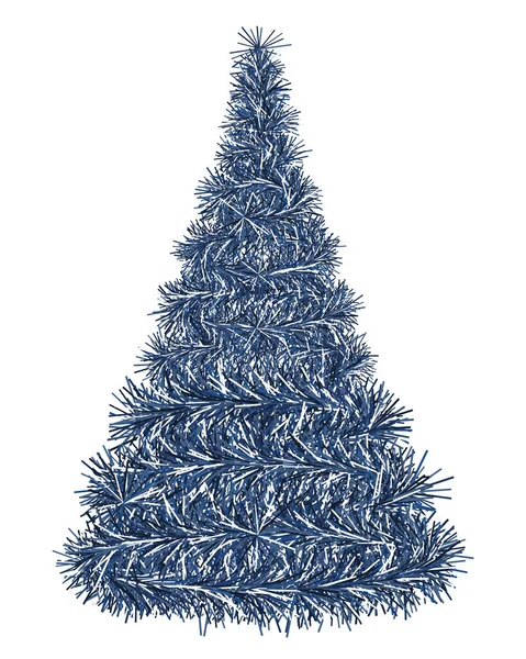 Arbre Noël Épinette Bleue Arbre Fait Mousseline Moelleuse Illustration Vectorielle — Image vectorielle